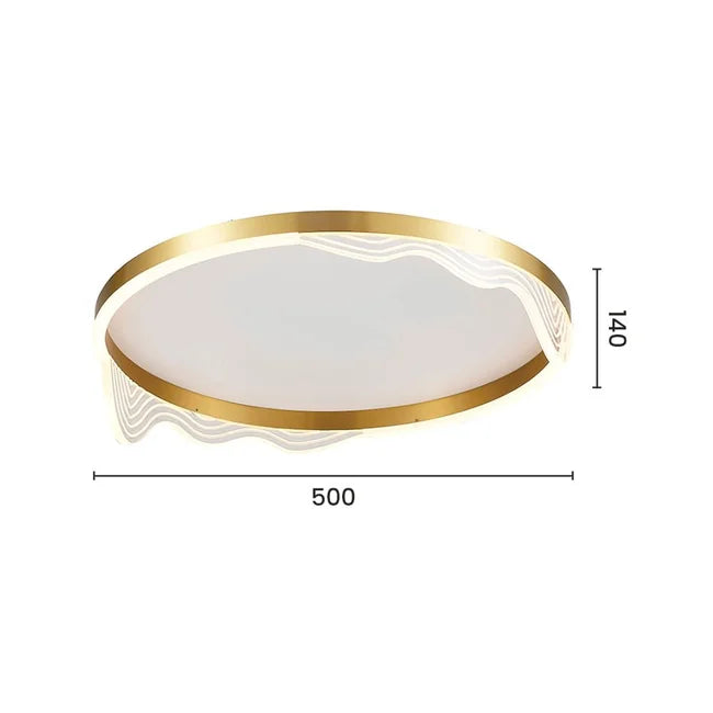 Plafon Led Lomy 32W - Dourado