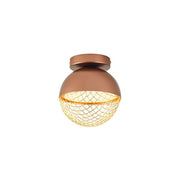 Plafon led Rezi 25CM 18W 3000K - Cobre/ Dourado brilho