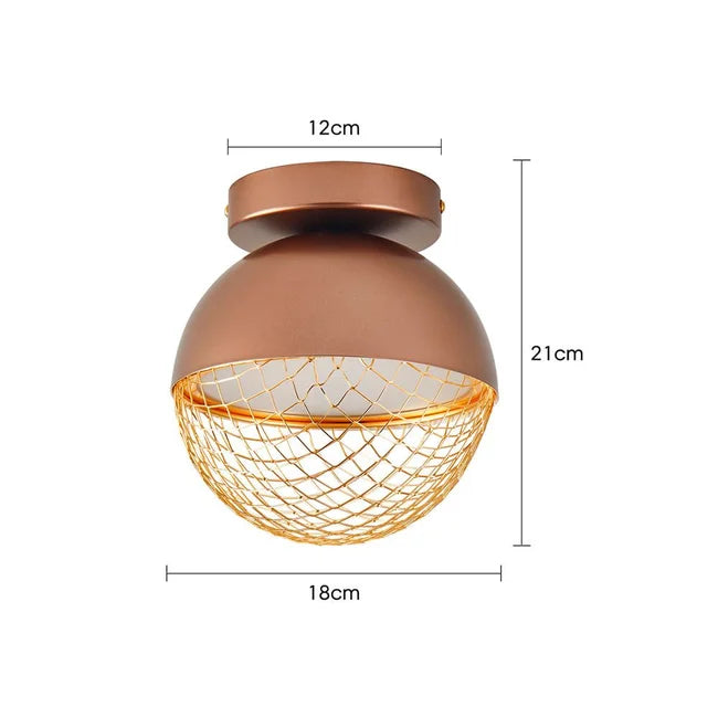 Plafon led Rezi 18CM 12W 3000K - Cobre/ Dourado brilho