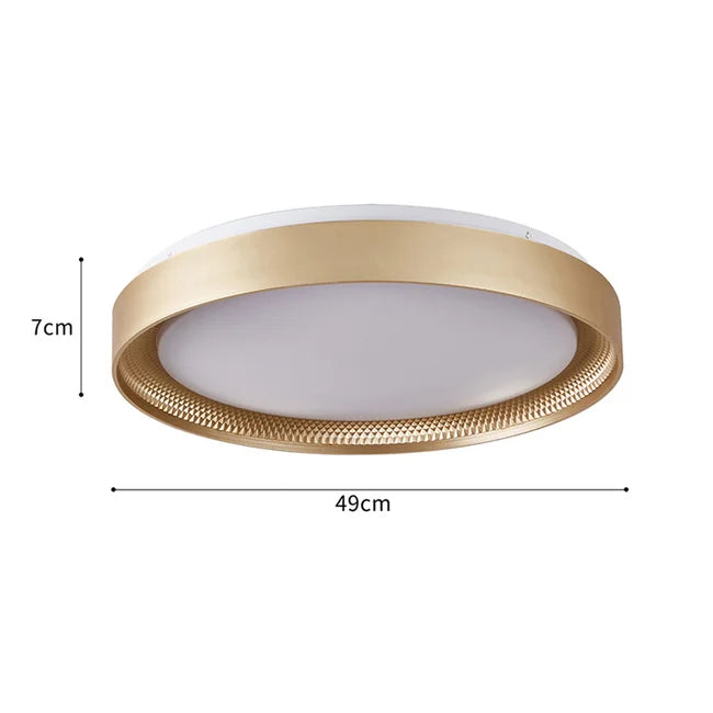 Plafon led Zyra 49CM 33W 2394lm - 3/4K/6.5K Dourado